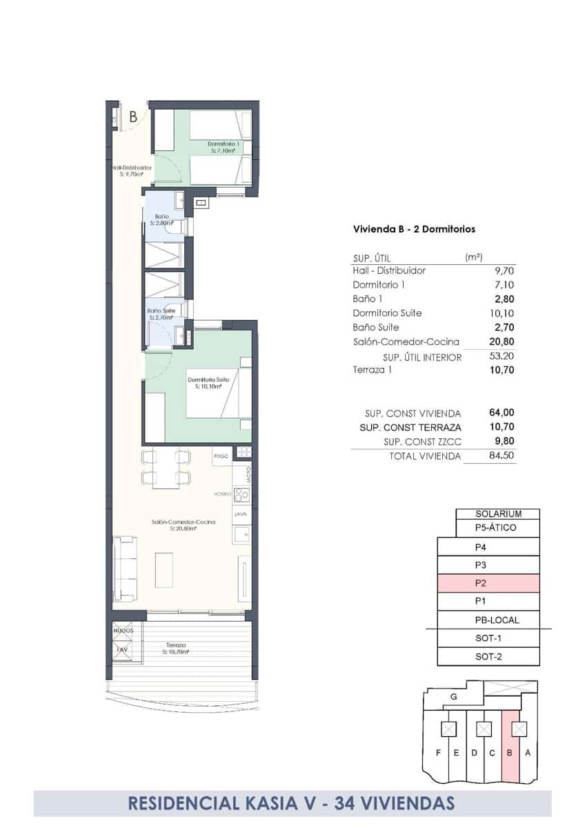 2 bedroom Apartment for sale in Torrevieja with pool garage - € 339,000 (Ref: 8589280)