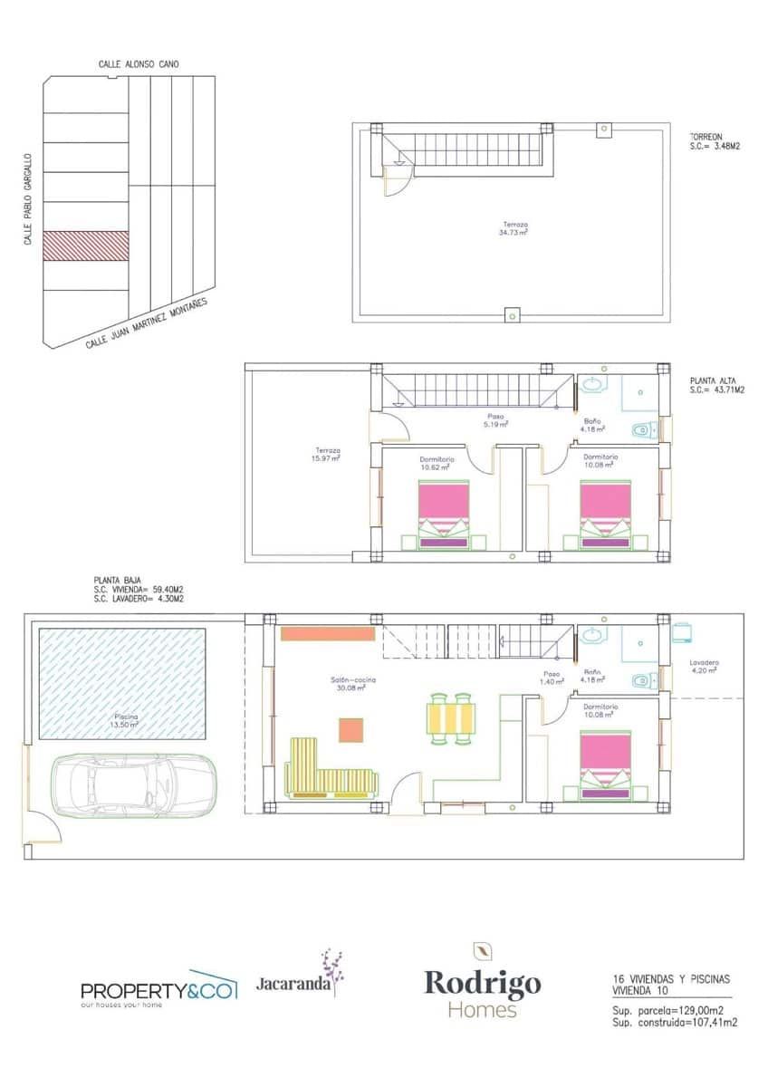 3 soverom Rekkehus til salgs i San Pedro del Pinatar med svømmebasseng - € 345 000 (Ref: 8595064)