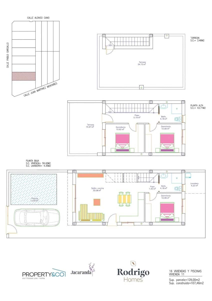 3 soverom Rekkehus til salgs i San Pedro del Pinatar med svømmebasseng - € 345 000 (Ref: 8595064)