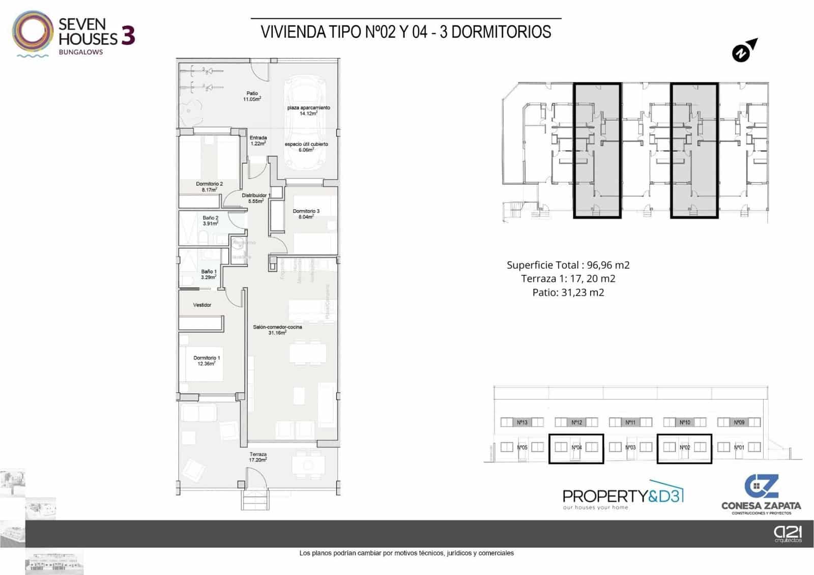 3 camera da letto Bungalow in vendita in Pilar de la Horadada - 269.900 € (Rif: 8595065)