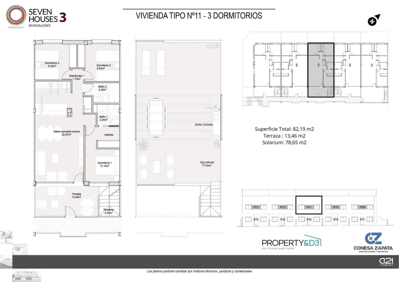 3 camera da letto Bungalow in vendita in Pilar de la Horadada - 269.900 € (Rif: 8595065)