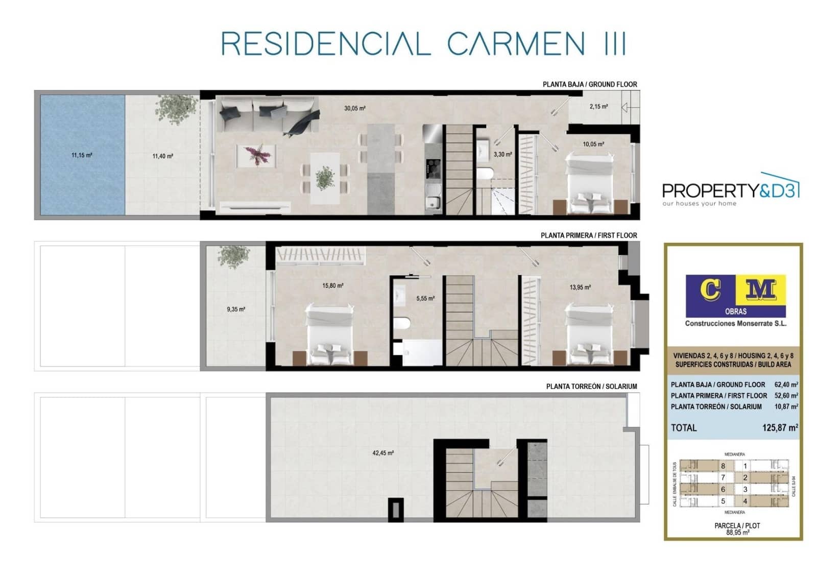 3 soveværelse Rækkehus til salg i San Javier med swimmingpool - € 245.900 (Ref: 8597440)