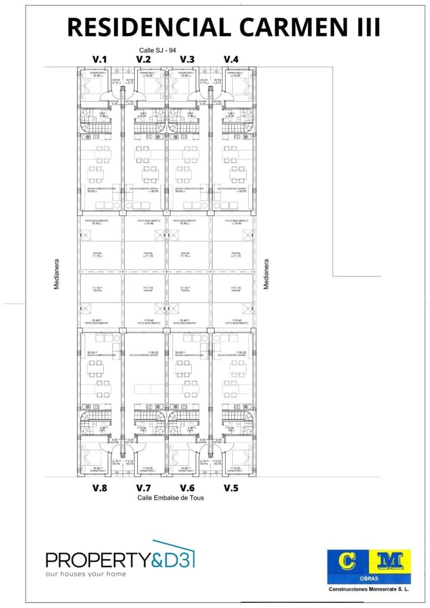 3 soveværelse Rækkehus til salg i San Javier med swimmingpool - € 245.900 (Ref: 8597440)