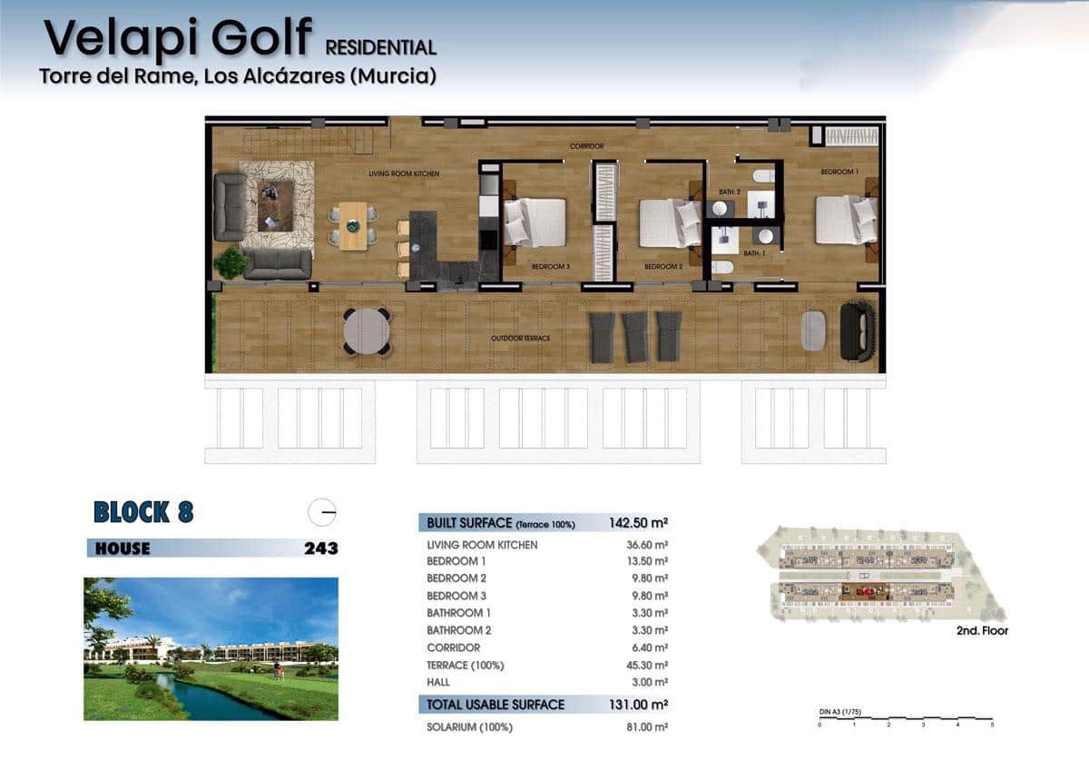 2 Zimmer Apartment zu verkaufen in Los Alcazares mit Pool Garage - 235.000 € (Ref: 8597442)