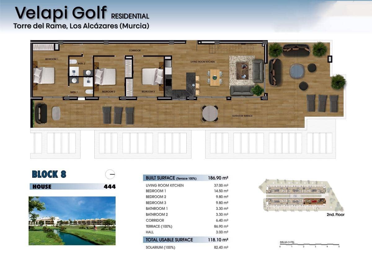 2 Zimmer Apartment zu verkaufen in Los Alcazares mit Pool Garage - 235.000 € (Ref: 8597442)