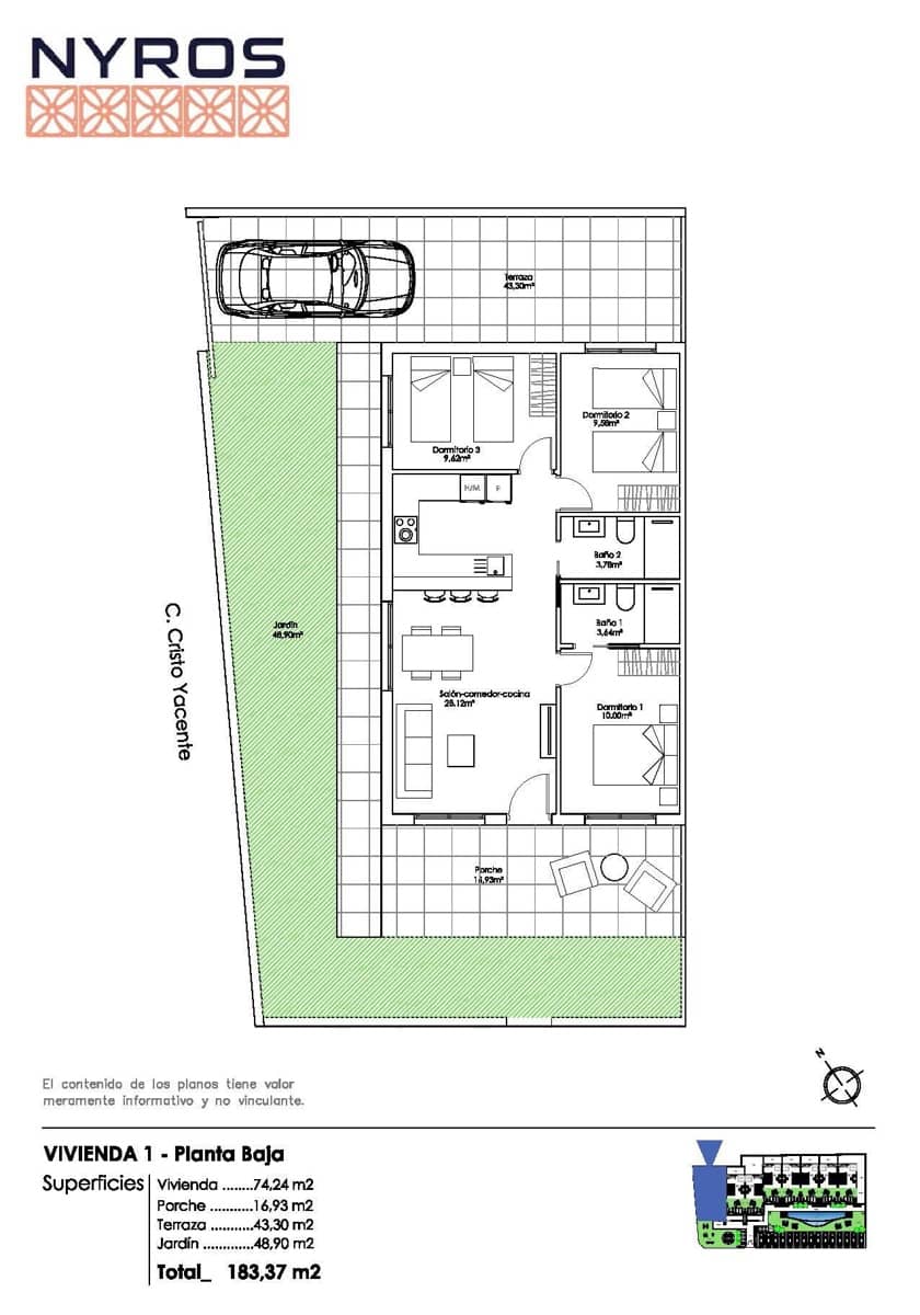 3 bedroom Apartment for sale in Pilar de la Horadada with pool - € 255,000 (Ref: 8836939)