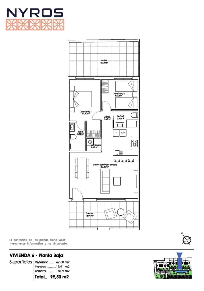 3 bedroom Apartment for sale in Pilar de la Horadada with pool - € 255,000 (Ref: 8836939)