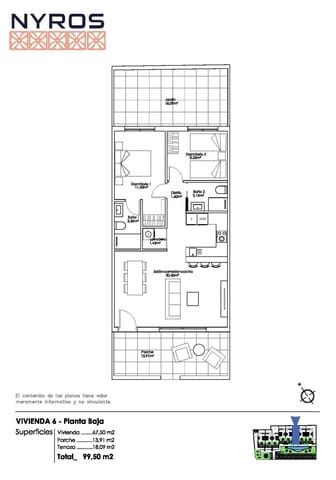 3 sovrum Lägenhet till salu i Pilar de la Horadada med pool - 255 000 € (Ref: 8836939)