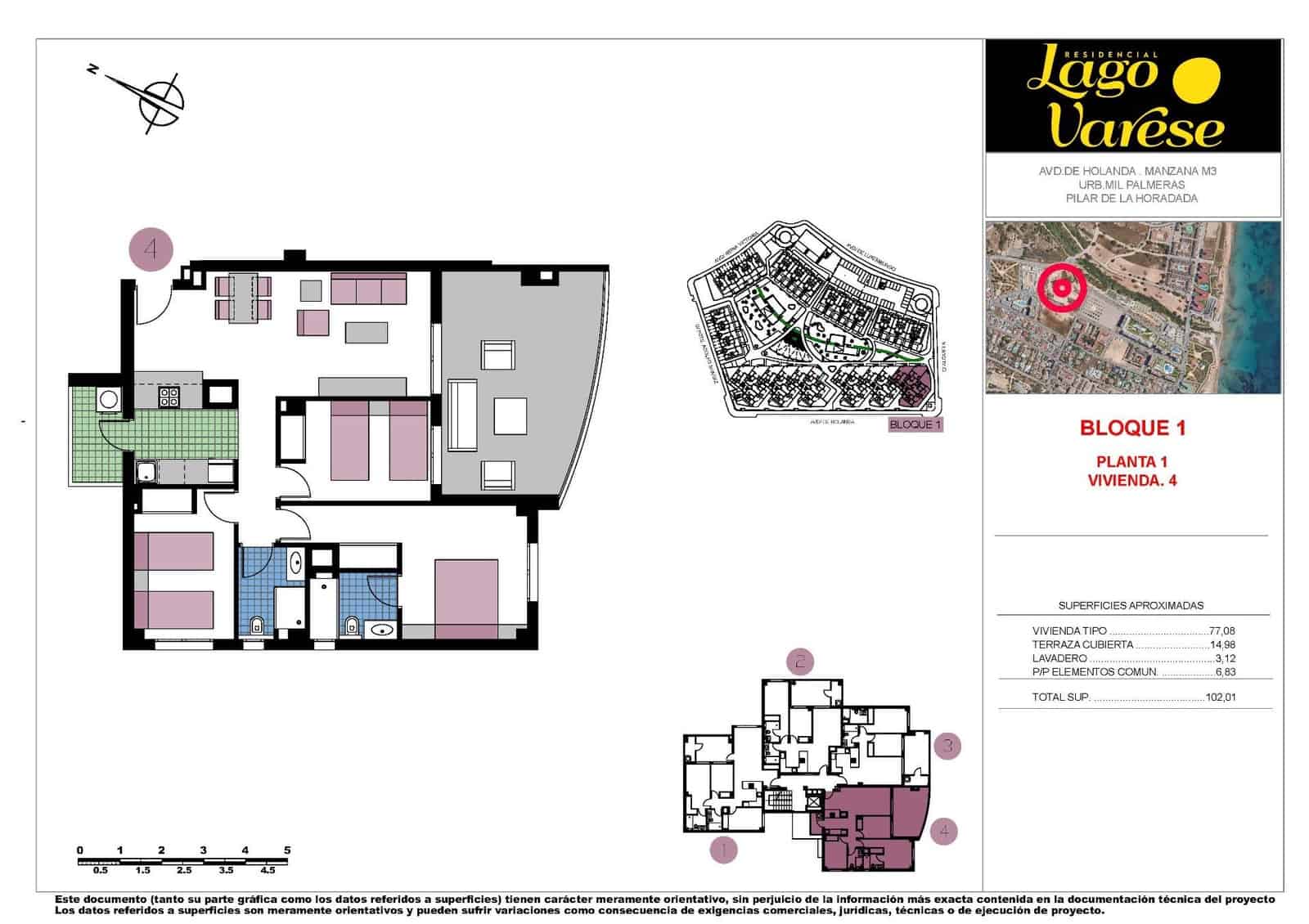 3 sypialnia Apartament na sprzedaż w Pilar de la Horadada z basenem - 325 000 € (Ref: 8838530)