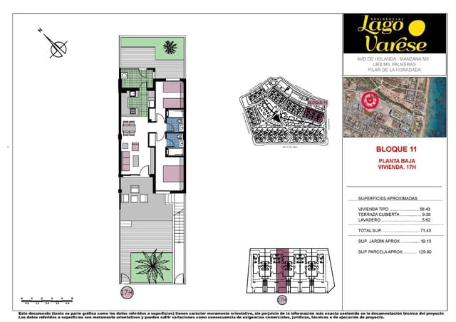 3 sovrum Lägenhet till salu i Mil Palmeras, Pilar de la Horadada med pool - 325 000 € (Ref: 8838530)