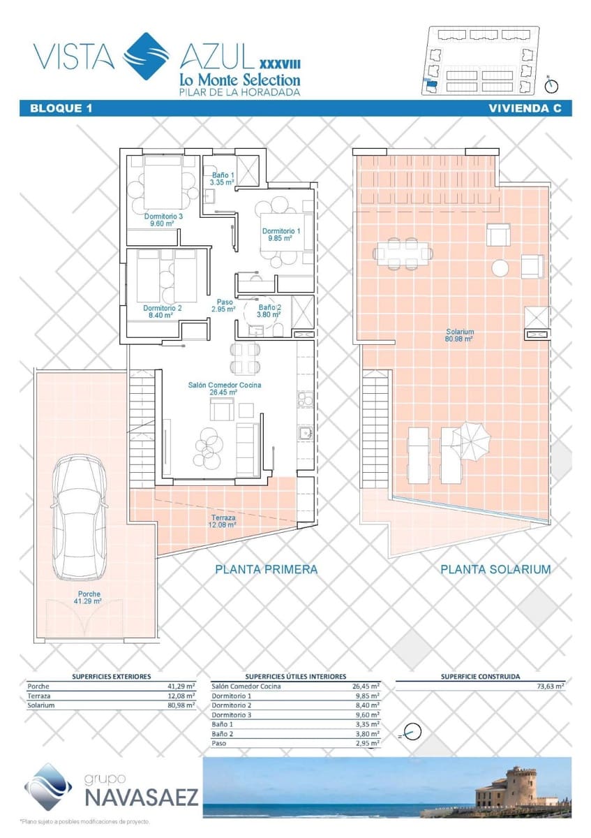 3 bedroom Apartment for sale in Pilar de la Horadada with pool garage - € 259,900 (Ref: 8841077)