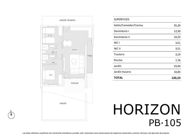 2 soverom Bungalow til salgs i San Miguel de Salinas med svømmebasseng - € 199 900 (Ref: 9026462)