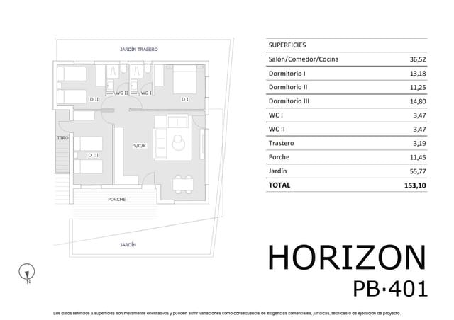 2 soverom Bungalow til salgs i San Miguel de Salinas med svømmebasseng - € 199 900 (Ref: 9026462)