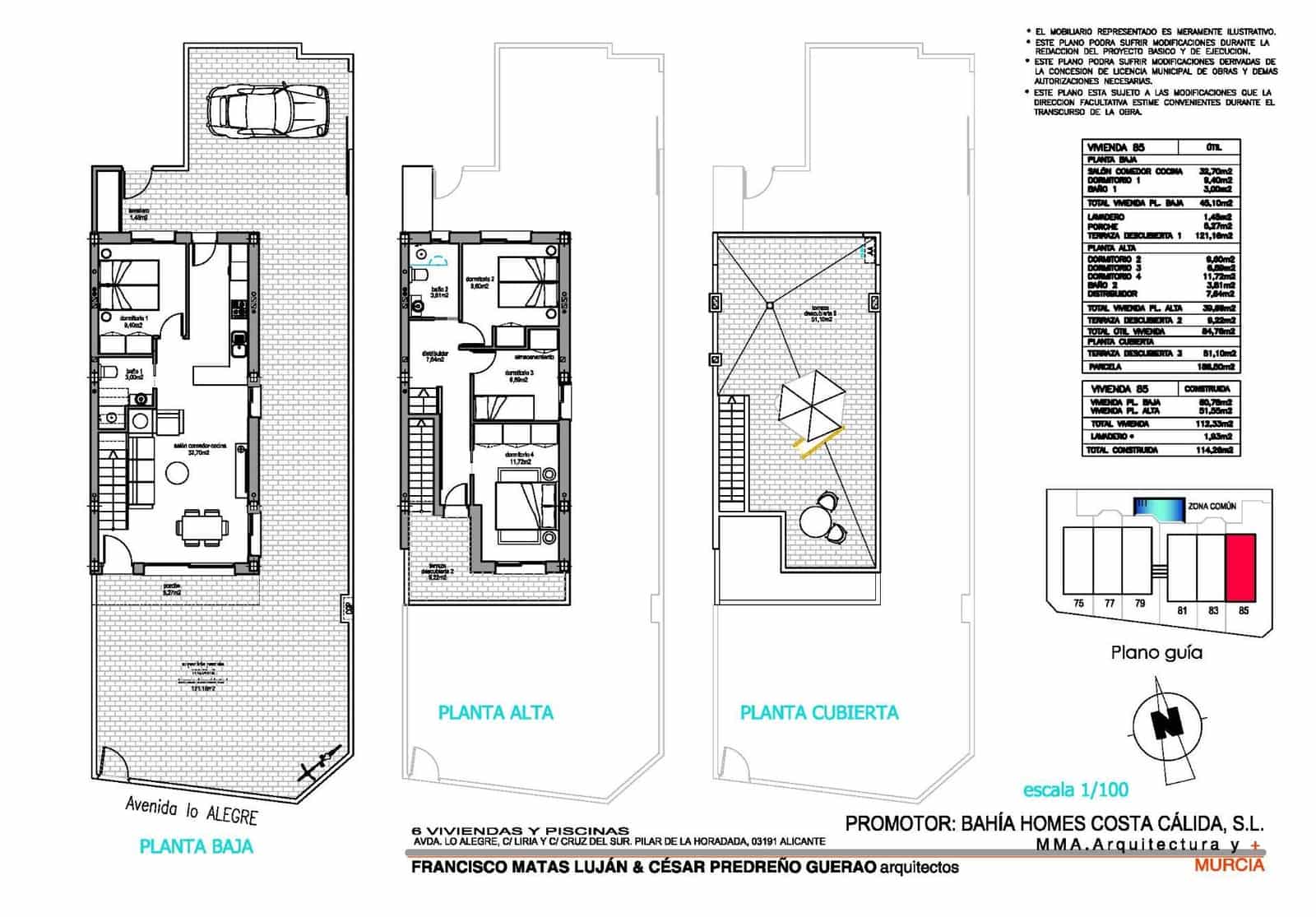 3 bedroom Terraced Villa for sale in Pilar de la Horadada with pool - € 354,900 (Ref: 9032360)