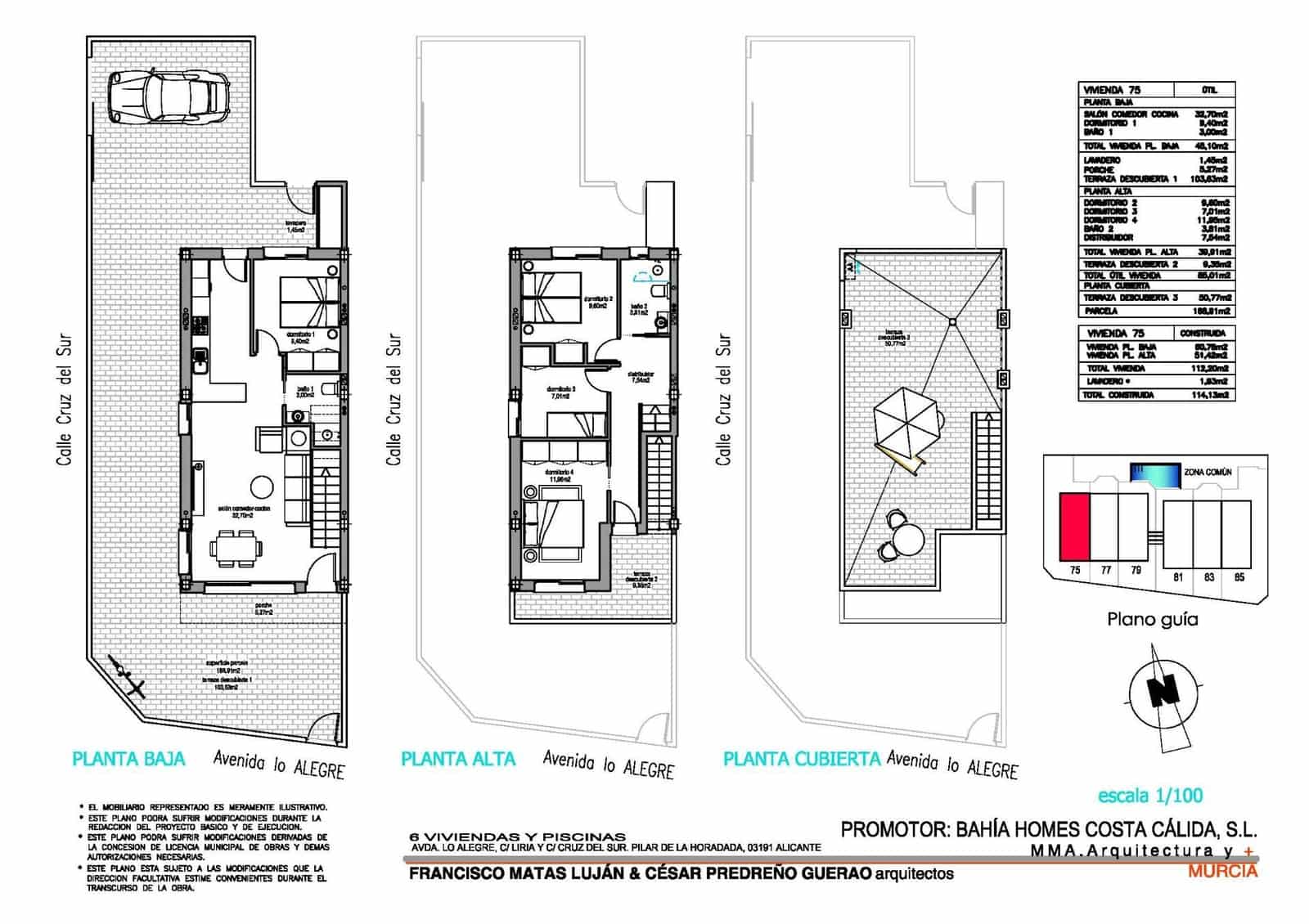 3 bedroom Terraced Villa for sale in Pilar de la Horadada with pool - € 354,900 (Ref: 9032360)