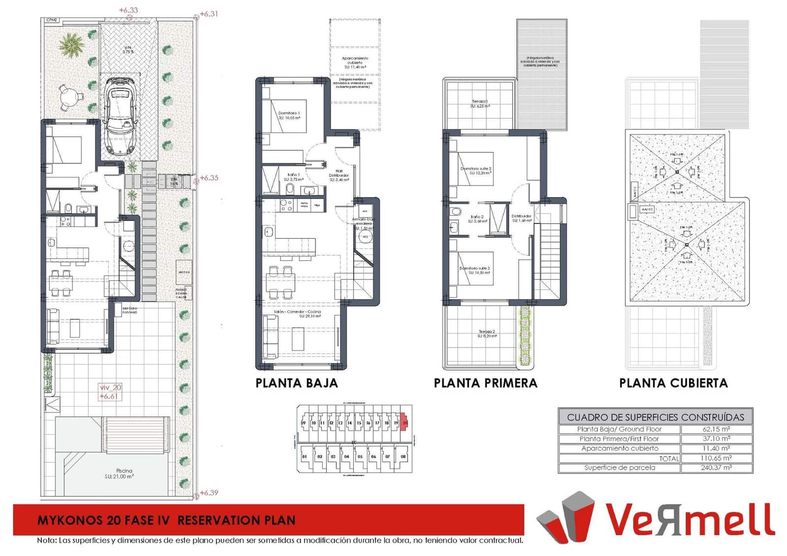 3 sovrum Villa till salu i Los Alcazares med pool - 399 900 € (Ref: 9162385)