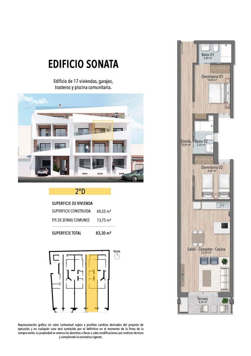 2 soverom Leilighet til salgs i Torrevieja med garasje - € 283 000 (Ref: 9202535)