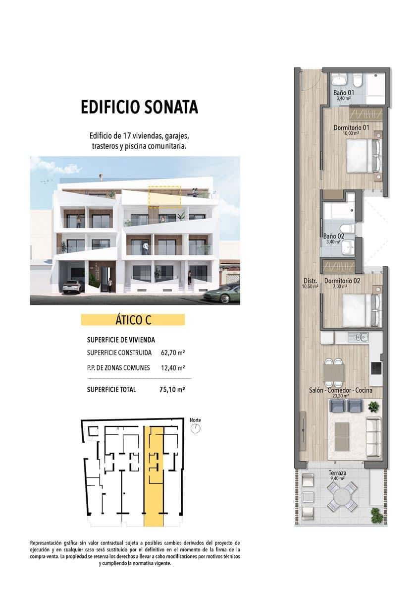 2 soverom Leilighet til salgs i Torrevieja med garasje - € 283 000 (Ref: 9202535)