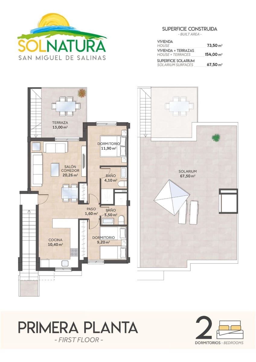 2 sypialnia Bungalow na sprzedaż w San Miguel de Salinas - 239 000 € (Ref: 9252172)