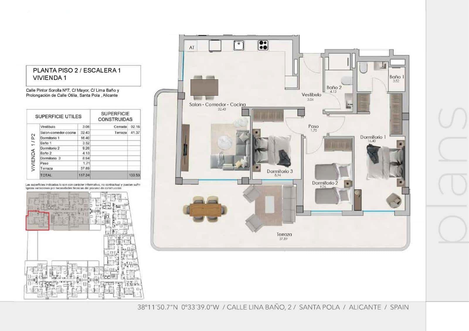 2 bedroom Apartment for sale in Santa Pola - € 245,000 (Ref: 9295024)