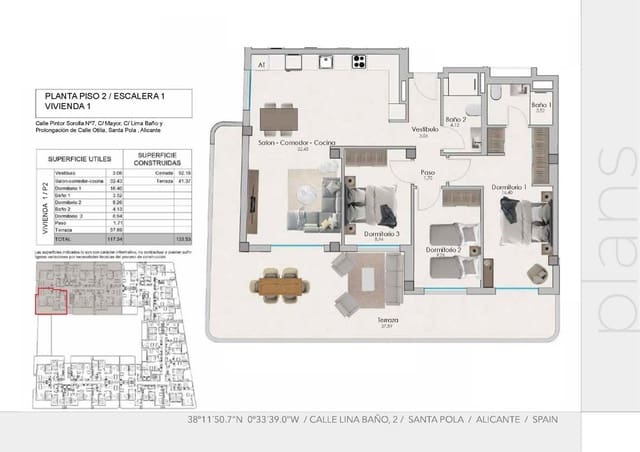 2 soverom Leilighet til salgs i Santa Pola - € 245 000 (Ref: 9295024)