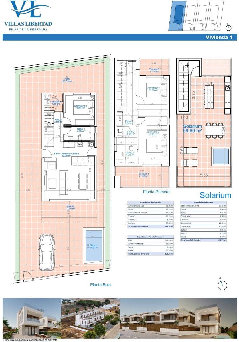3 bedroom Villa for sale in Pilar de la Horadada - € 550,000 (Ref: 9611666)