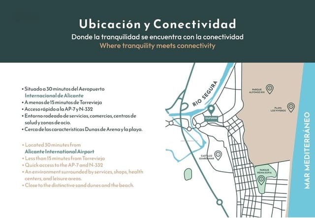 Apartamento de 2 habitaciones en Guardamar del Segura en venta - 245.000 € (Ref: 9630157)