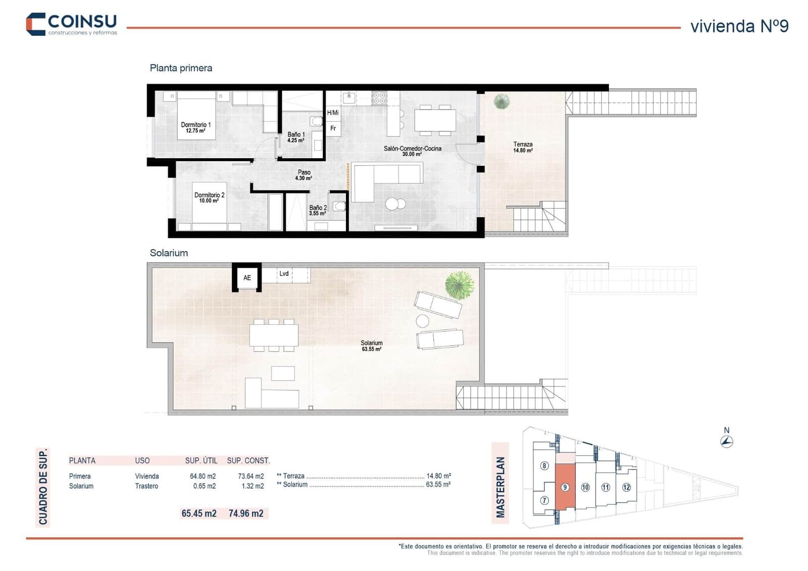 2 makuuhuone Huoneisto myytävänä paikassa San Pedro del Pinatar mukana uima-altaan - 239 900 € (Ref: 9806574)