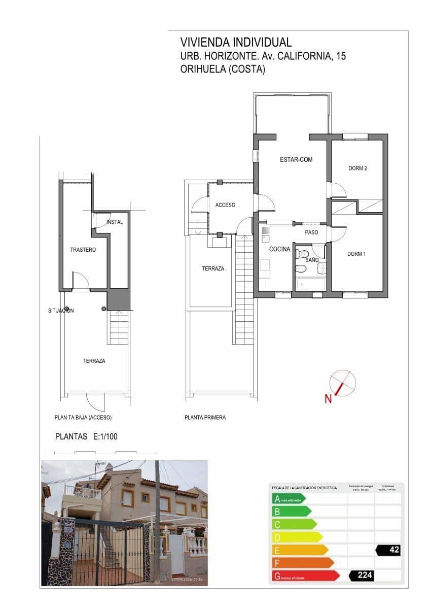 2 Zimmer Bungalow zu verkaufen in Orihuela Costa mit Pool - 179.000 € (Ref: 9812257)