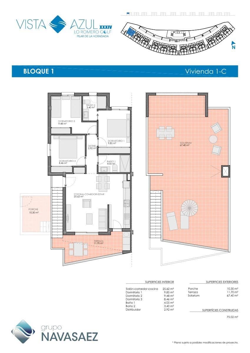 3 chambre Bungalow à vendre à Pilar de la Horadada avec piscine - 284 900 € (Ref: 9846547)
