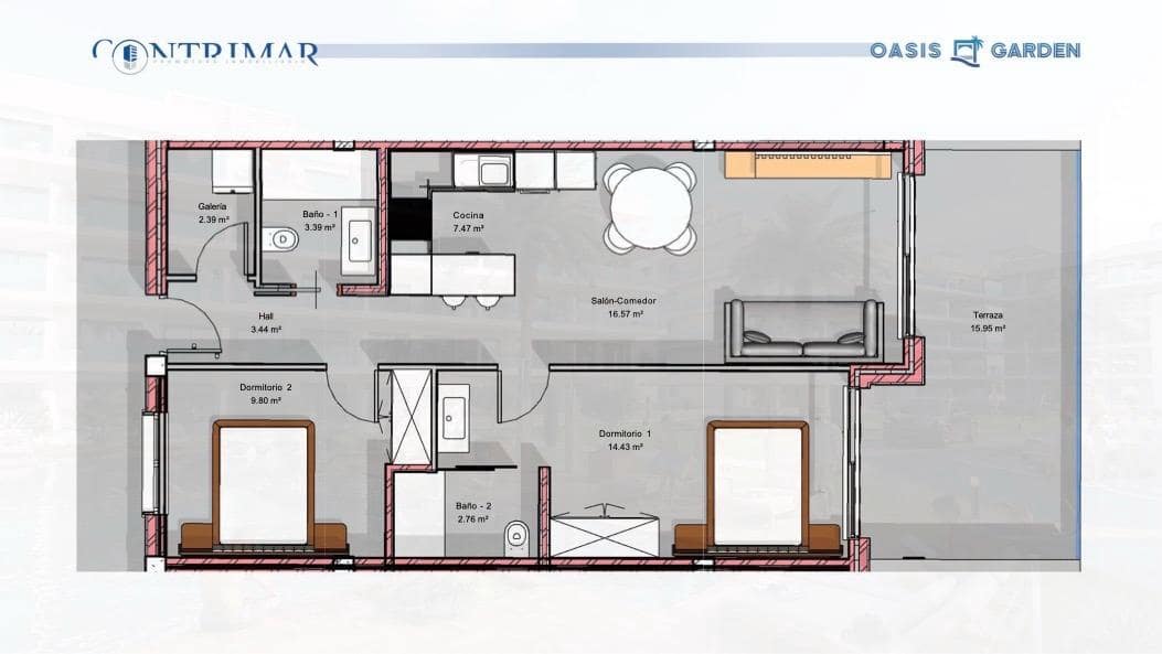 2 slaapkamer Appartement te koop in El Raso met zwembad garage - € 295.000 (Ref: 9849518)