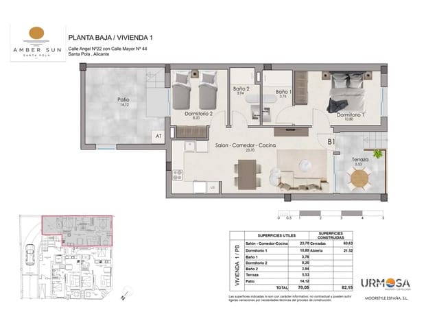 2 sypialnia Apartament na sprzedaż w Centro, Santa Pola z basenem - 238 000 € (Ref: 9958071)