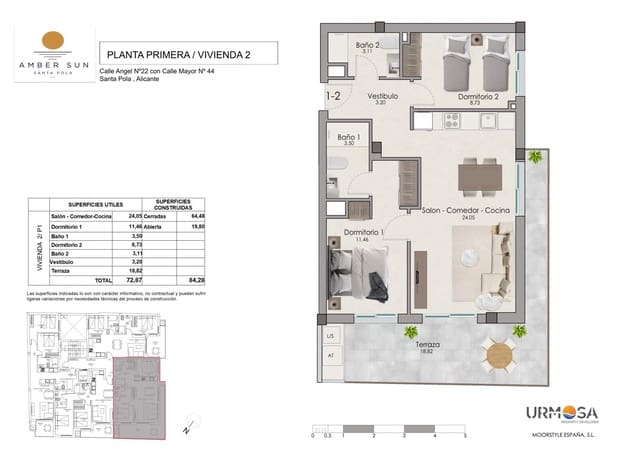 2 sypialnia Apartament na sprzedaż w Centro, Santa Pola z basenem - 238 000 € (Ref: 9958071)
