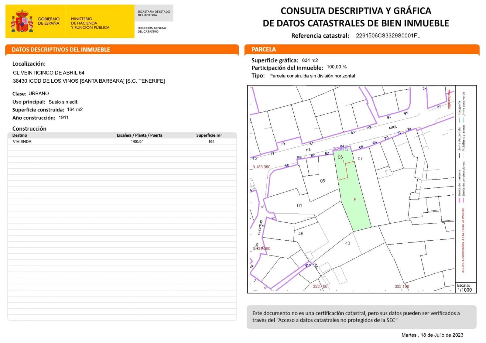 Działka budowlana na sprzedaż w Icod de los Vinos - 158 500 € (Ref: 8214144)