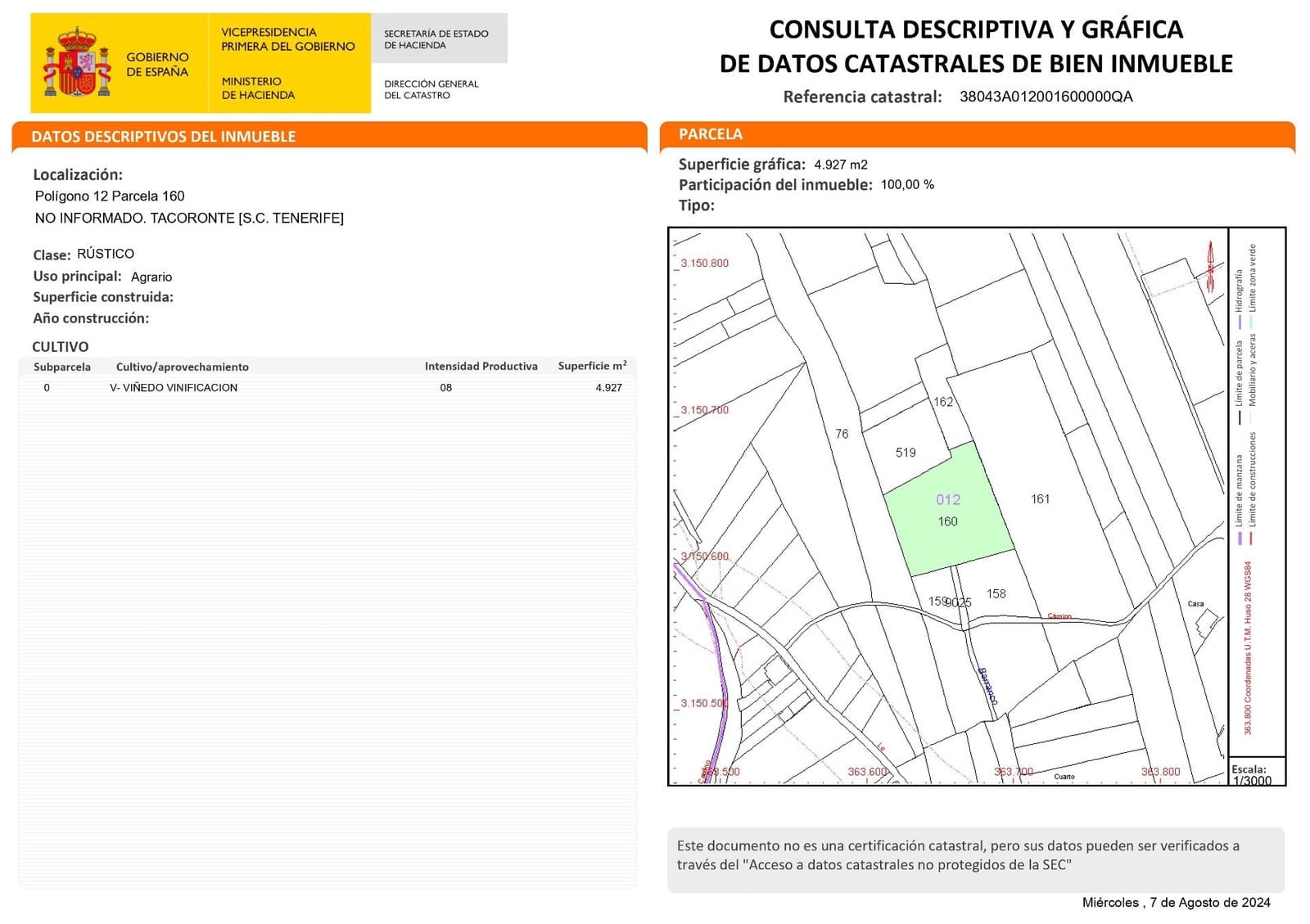 Grunde uden byggetilladelser til salg i Tacoronte - € 83.759 (Ref: 8662500)