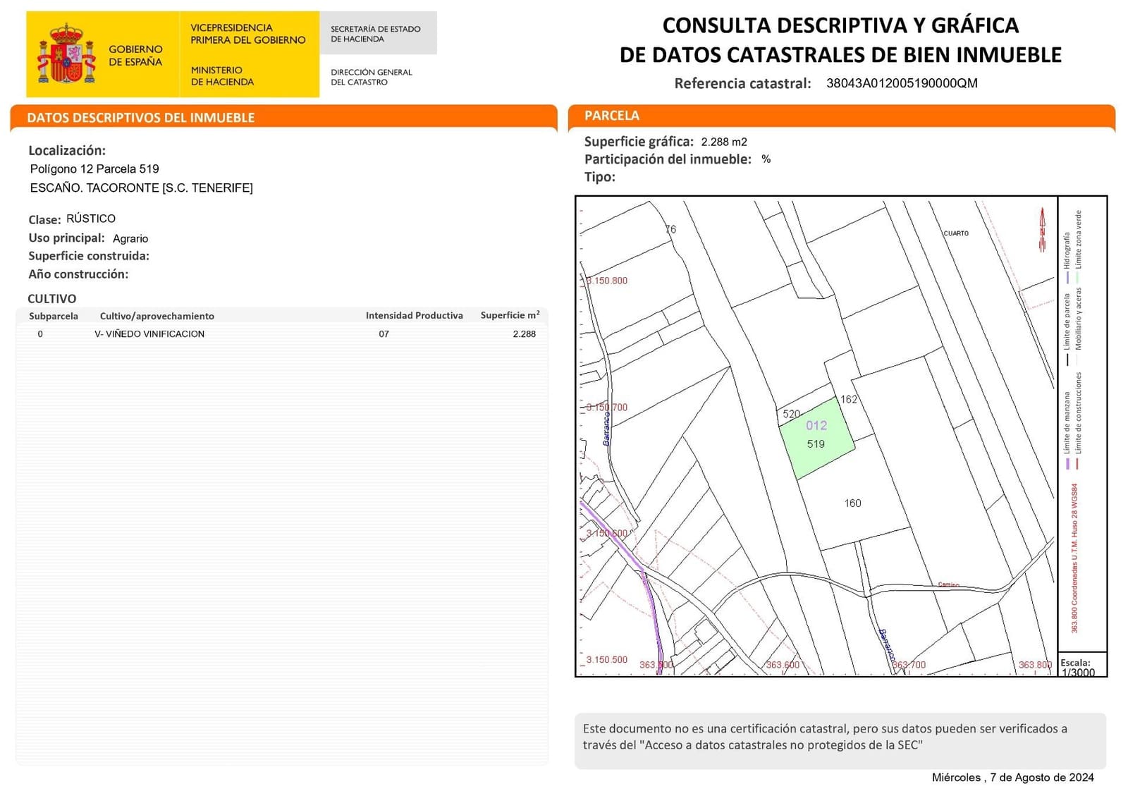 Grunde uden byggetilladelser til salg i Tacoronte - € 38.896 (Ref: 8662502)