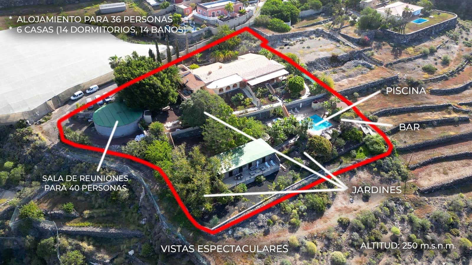 14 quarto Moradia para venda em Guia de Isora com piscina - 2 499 000 € (Ref: 9670761)