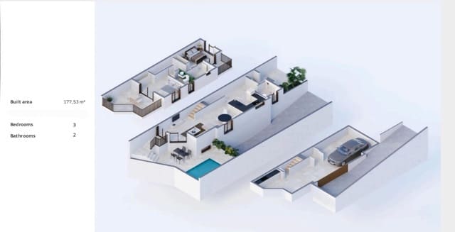 3 chambre Villa/Maison Semi-Mitoyenne à vendre à La Orotava avec piscine garage - 455 000 € (Ref: 9831605)