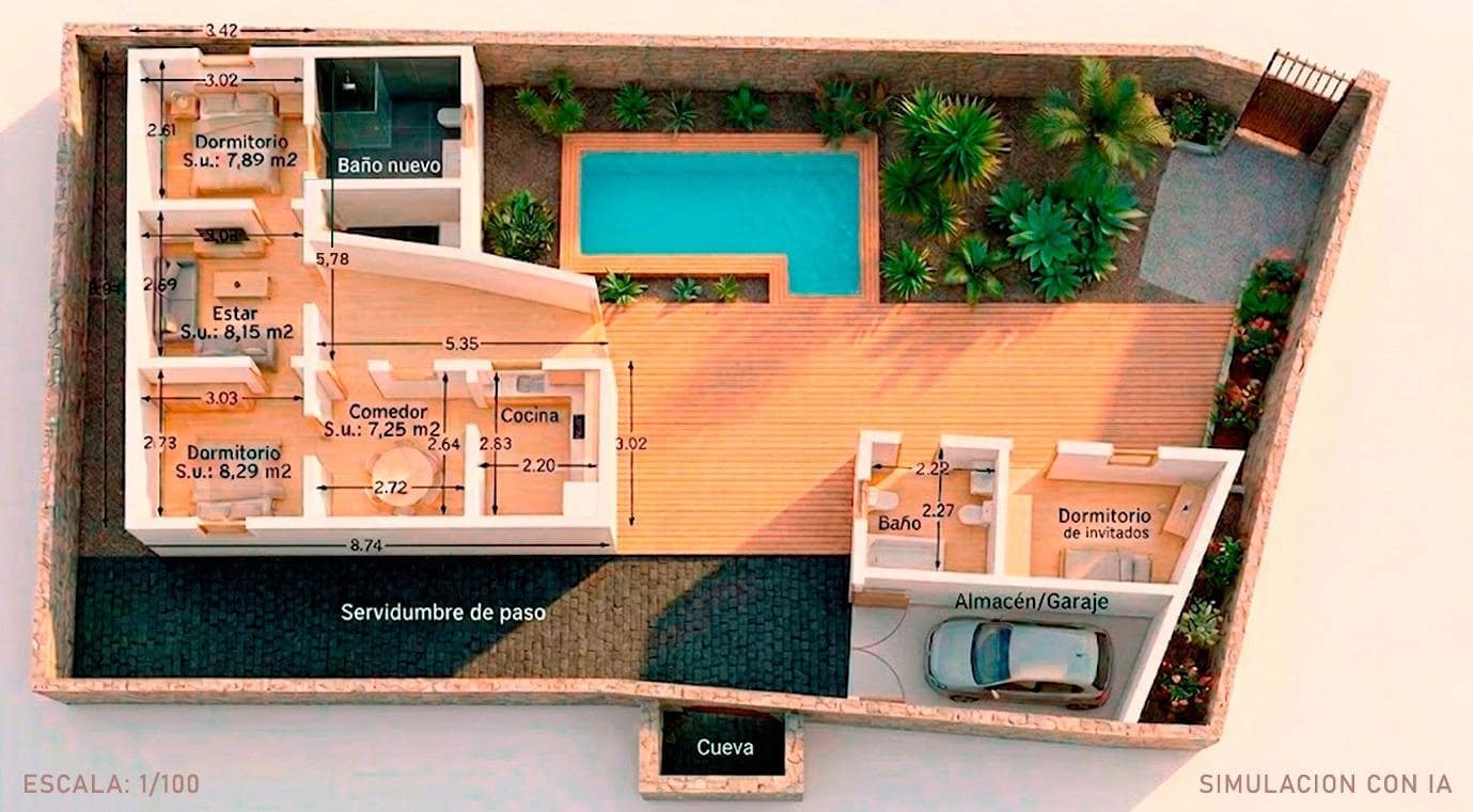 3 Zimmer Finca/Landgut zu verkaufen in Fasnia mit Garage - 198.000 € (Ref: 9867082)