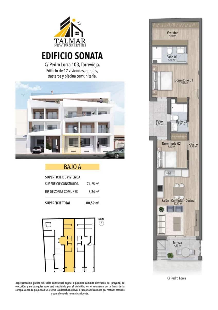 2 sypialnia Apartament na sprzedaż w Torrevieja z basenem garażem - 260 000 € (Ref: 9462219)