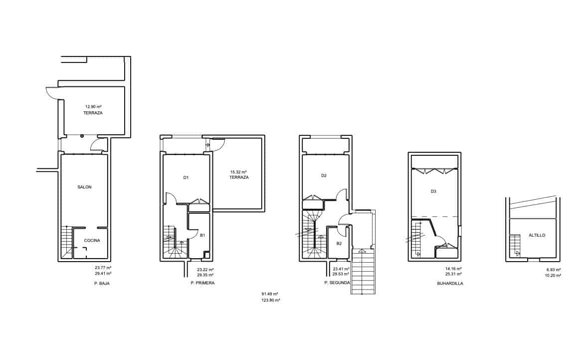 3 soveværelse Semi-Rækkehus til salg i Calpe / Calp med swimmingpool - € 499.000 (Ref: 8836201)