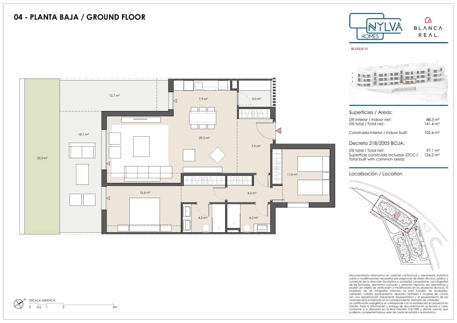 2 soverom Leilighet til salgs i Manilva med svømmebasseng garasje - € 372 669 (Ref: 9104243)