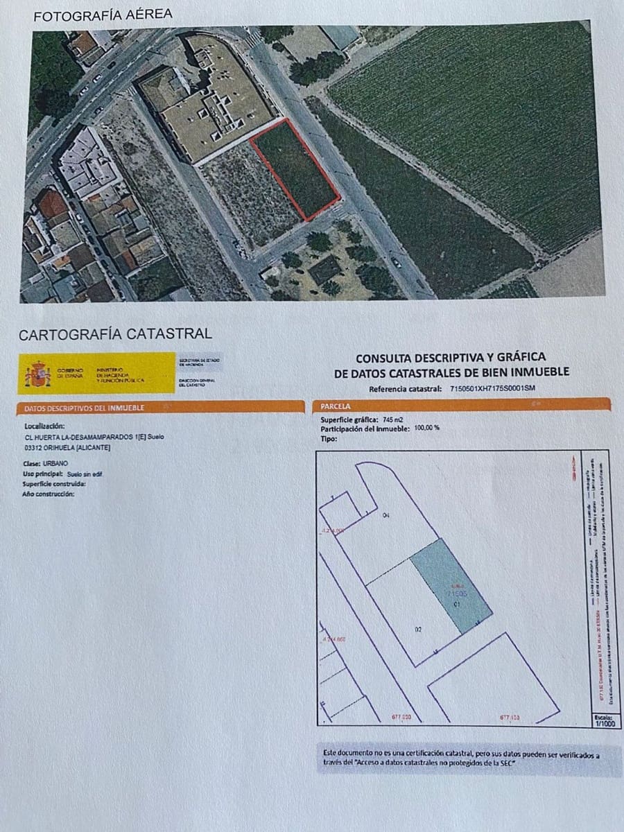 Undeveloped Land for sale in Orihuela - € 1,450,000 (Ref: 10002543)