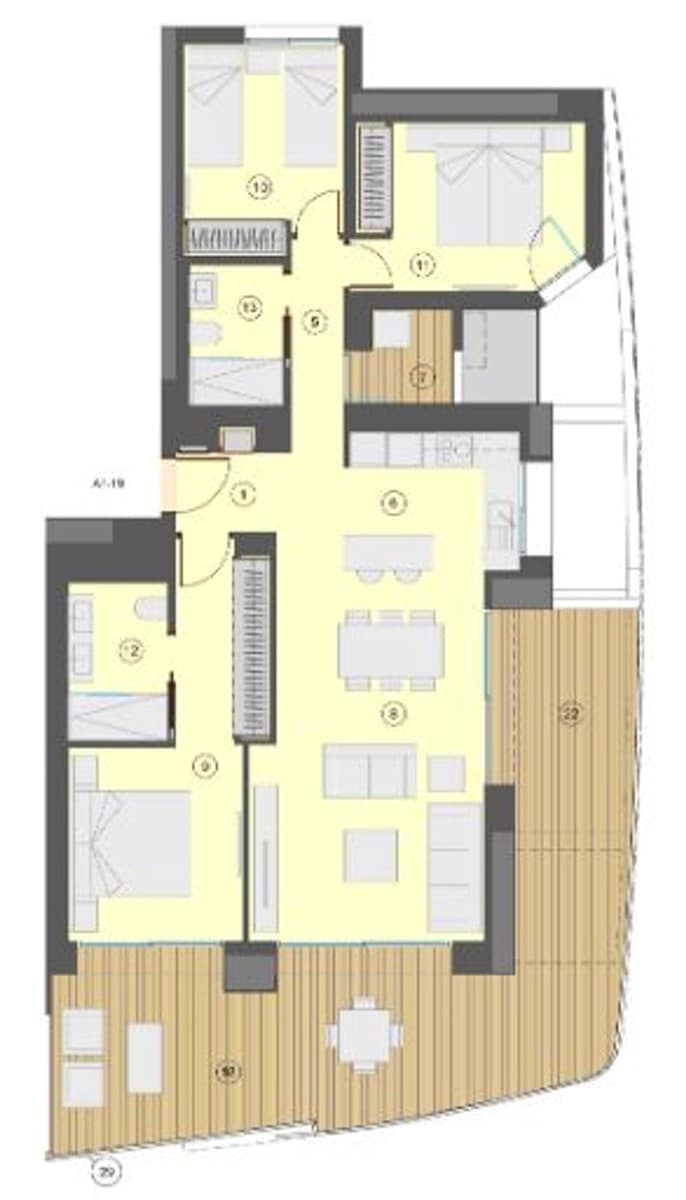 3 slaapkamer Appartement te koop in Benidorm met zwembad garage - € 913.000 (Ref: 8060397)
