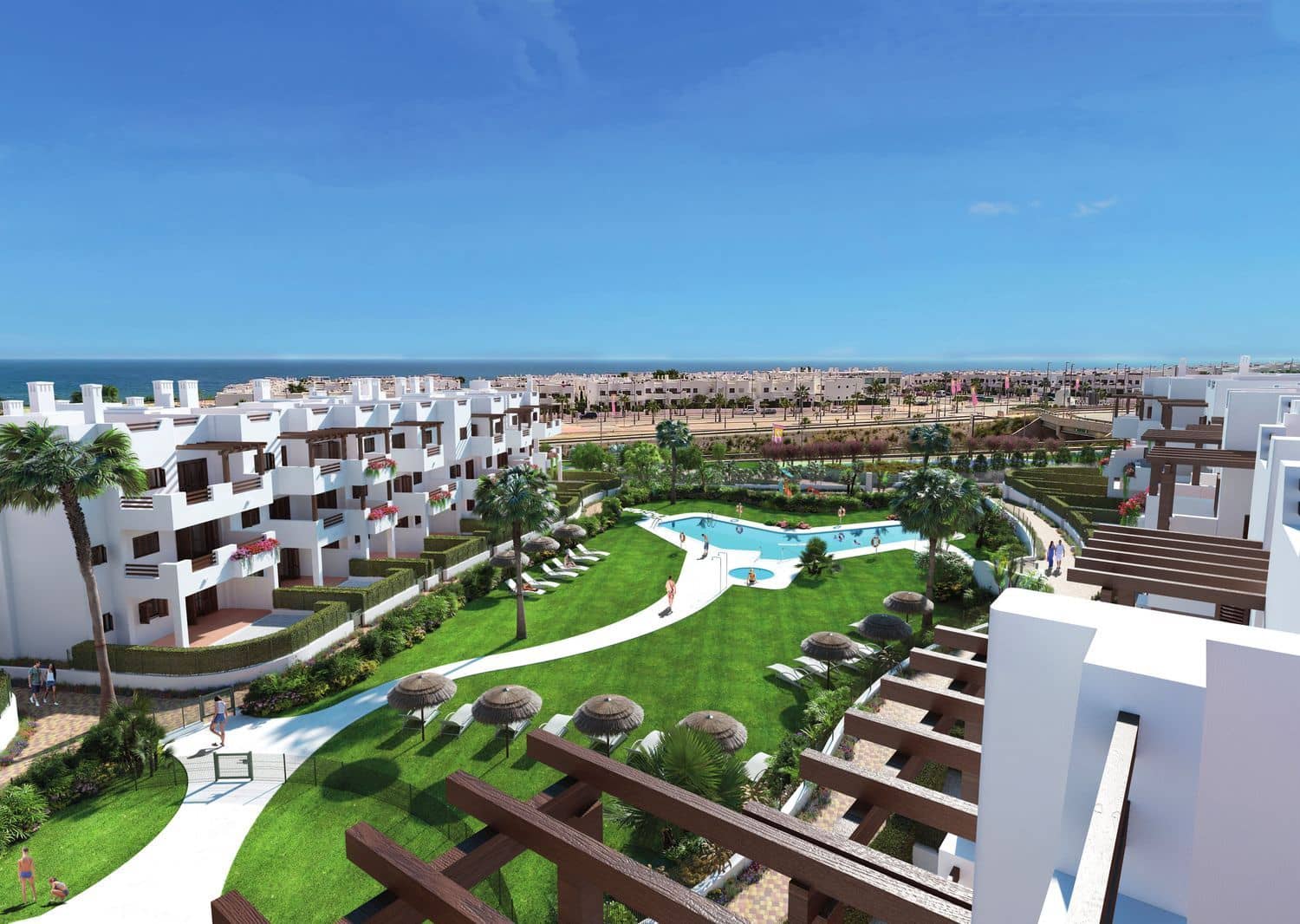 1 sypialnia Apartament na sprzedaż w San Juan de los Terreros z basenem garażem - 160 000 € (Ref: 8783163)