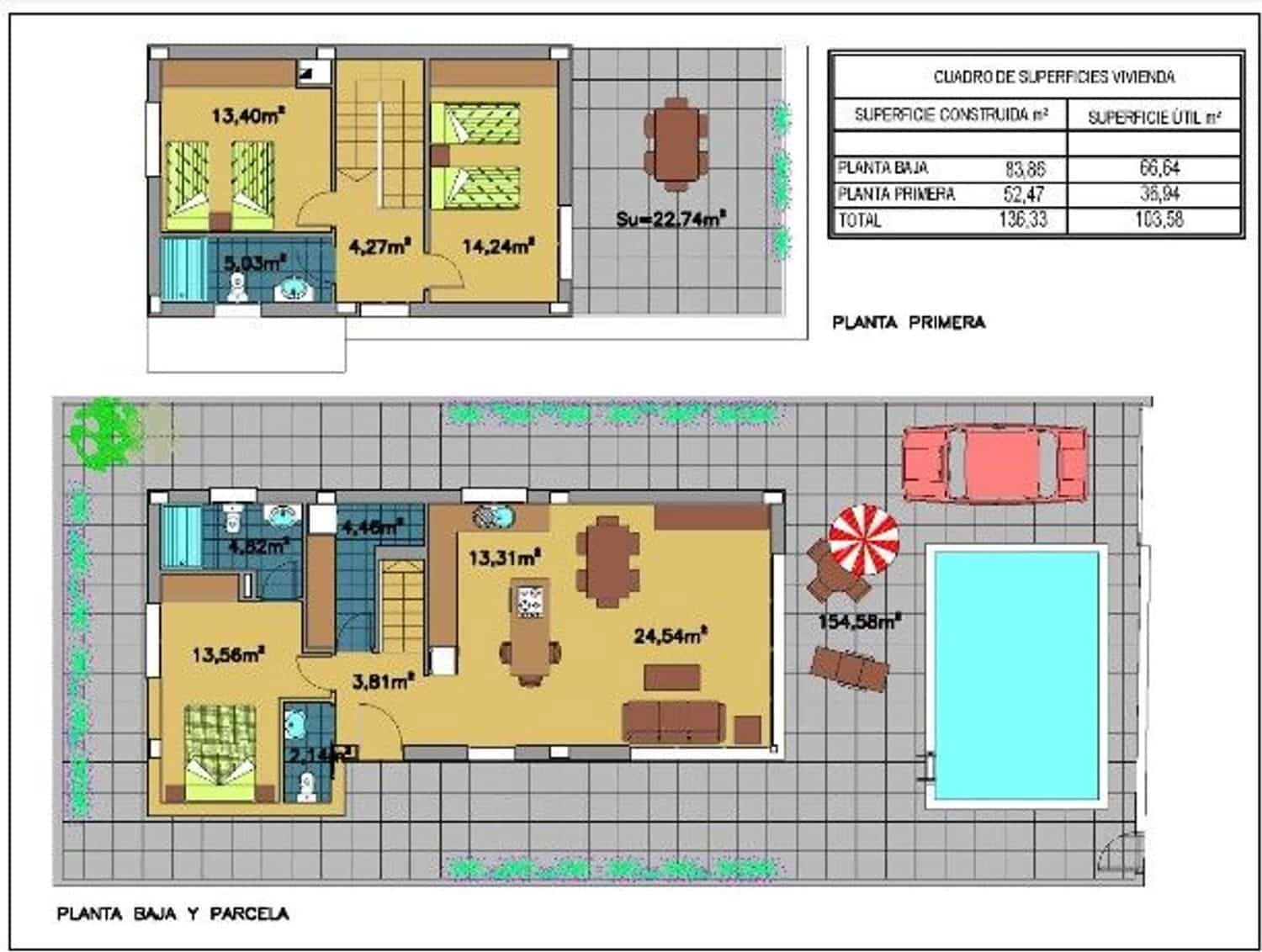 3 chambre Villa/Maison à vendre à Pilar de la Horadada avec piscine - 435 000 € (Ref: 8788993)