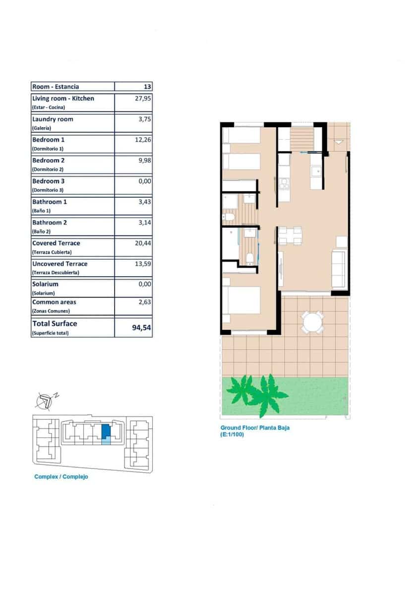 2 chambre Appartement à vendre à Pilar de la Horadada avec piscine garage - 259 900 € (Ref: 8797184)
