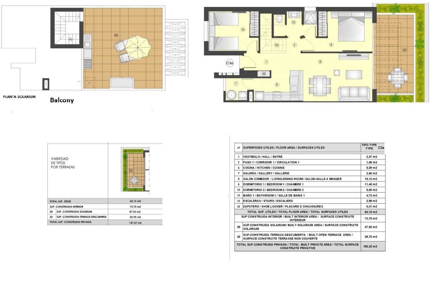 Apartamento de 2 habitaciones en Torrevieja en venta con piscina garaje - 293.000 € (Ref: 8938394)
