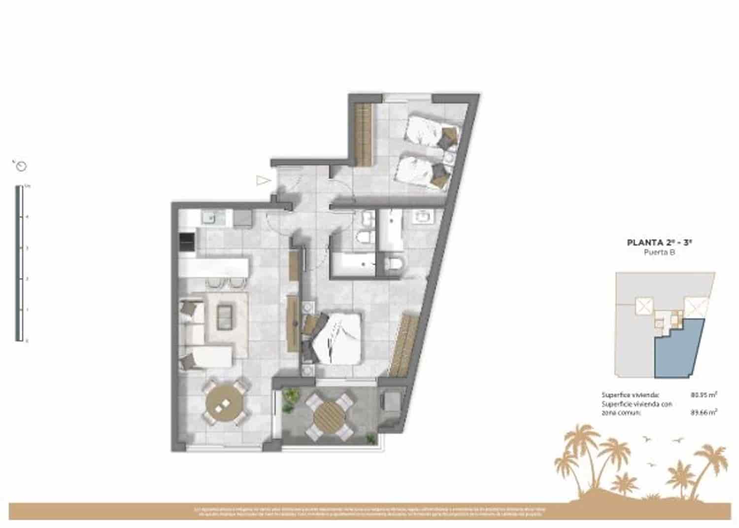 2 makuuhuone Huoneisto myytävänä paikassa Guardamar del Segura mukana uima-altaan 
autotalli - 280 000 € (Ref: 9382041)