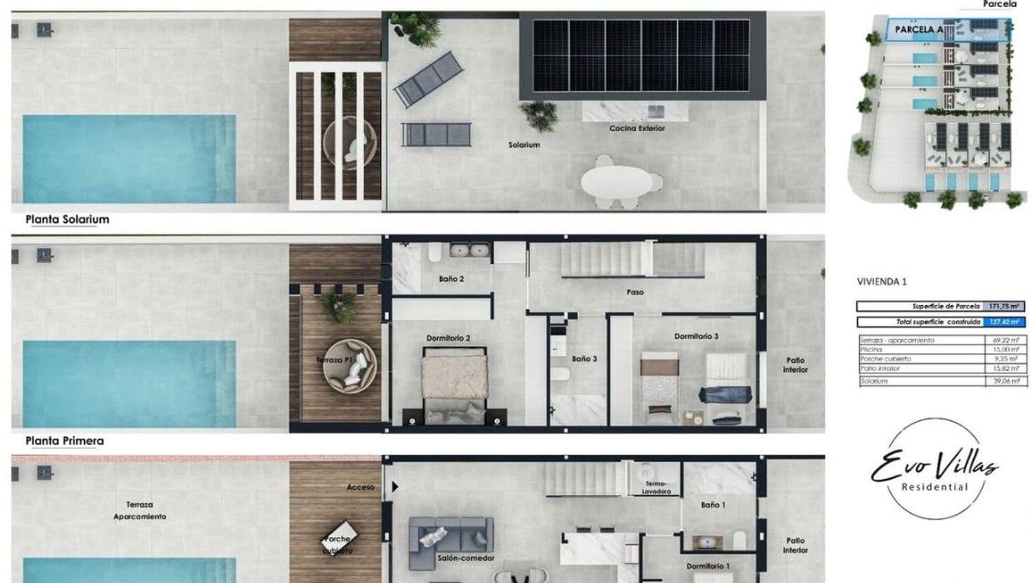 3 sovrum Hus till salu i Pilar de la Horadada med pool garage - 385 000 € (Ref: 9470348)